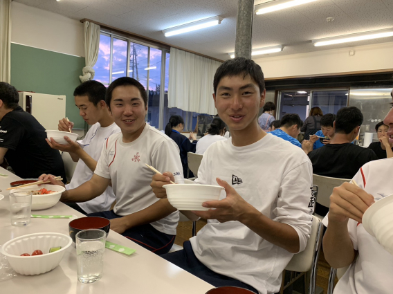 合宿　二日目の夕食
